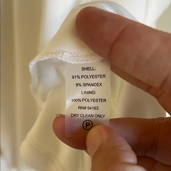 New! Calvin Klein Women's 4 Scuba Fit & Flare A Line Sleeveless White Dress - Picture 6 of 10